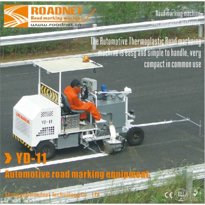 Automatic ride-on road line striping systems